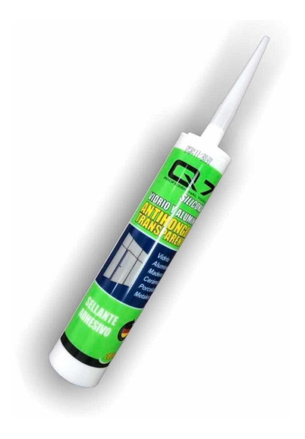 Silicon Sellante Transparente Antihongos Marca Q7 280m | Zio - Imagen 1