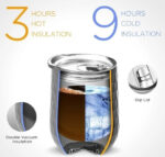 Vaso Térmico Cooler Vino Copa Termo 12 Oz Acero Inoxidable - Imagen 9