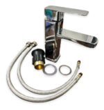 Griferia Grifo Llave Para Lavamano Monomando Acero