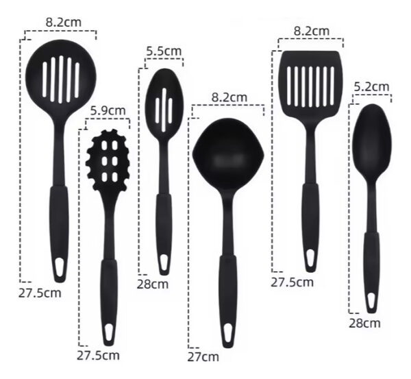 Juego De Cucharones Individual Cocina Removedores Plásticos - Imagen 3