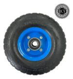 Rueda Maciza Carrucha Carretilla Rin Acero 10pLG Eje 20mm