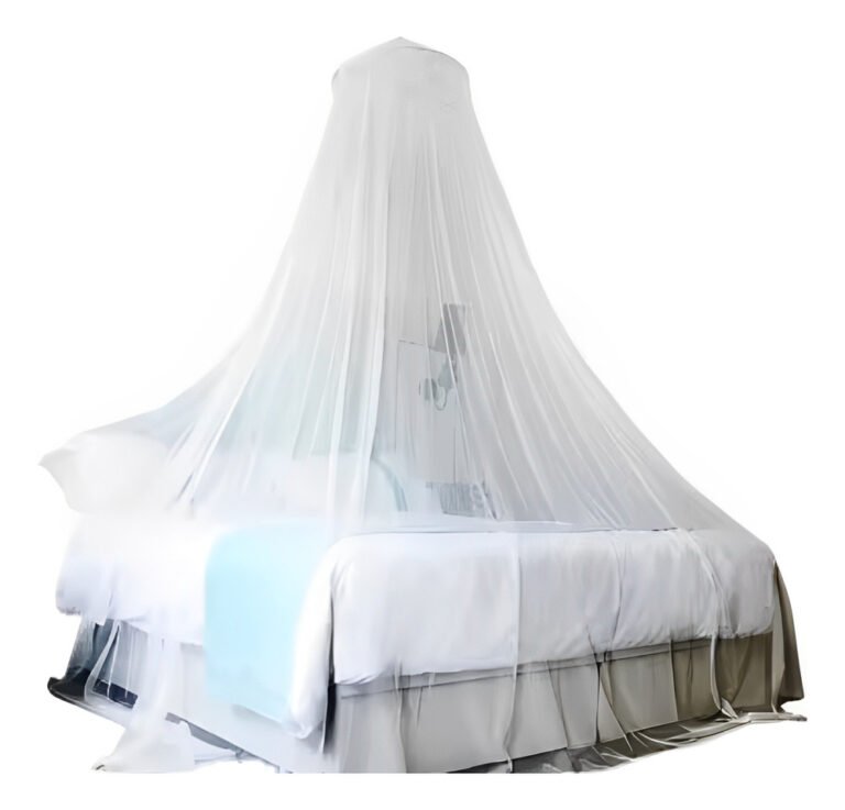 726543-MLV80596476475_112024 Malla Mosquitero Cama Matrimonial Grande Blanco Aro Plegable - Imagen 1