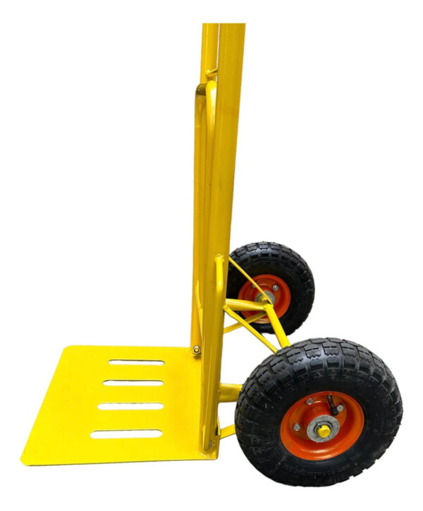 Carretilla Carrucha 2 Ruedas Macizas 10pLG Soporte De 180kg - Imagen 4