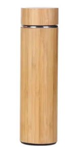 Termo Cooler Acero Inoxidable Vinil Bambú Eco Friendly 500ml