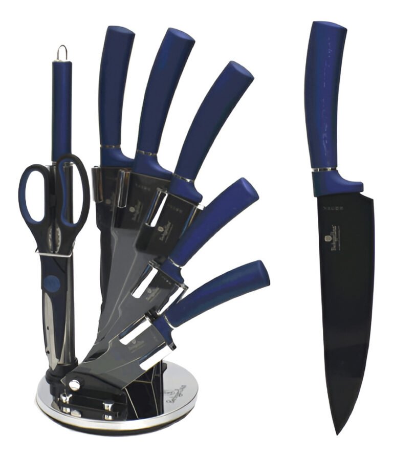 736605-MLV84138571606_052025 Set Cuchillos Cocina 8 Piezas Base Elegante Acero Inoxidable - Imagen 1