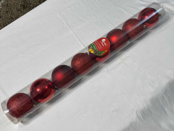 Bambalinas Navideñas Adorno Decorativo Árbol Navidad 8 Bolas - Imagen 3