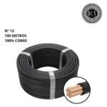 Cable N° 12 Thw Awg Pvc 100% Cobre 600v 75°c X 100mts