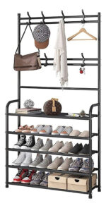 Perchero Ropa Zapatera Multifuncional Organizador 4 Niveles