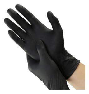 Guantes Nitrilo Negro Caja 100 Unidades Talla S M L - Imagen 2