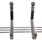 Perchero Metálico De Pared De Acero Inoxidable 6 Colgadores