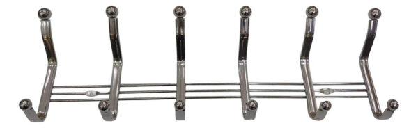Perchero Metálico De Pared De Acero Inoxidable 6 Colgadores - Imagen 1