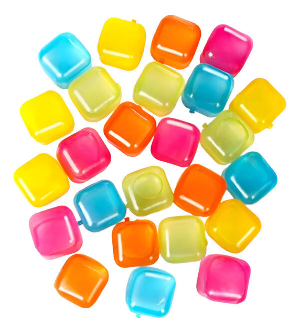 Cubo De Hielo De Plástico Reutilizable Bebidas Frío 20und - Imagen 2
