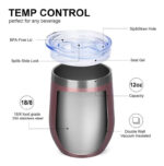 Vaso Térmico Cooler Vino Copa Termo 12 Oz Acero Inoxidable - Imagen 8