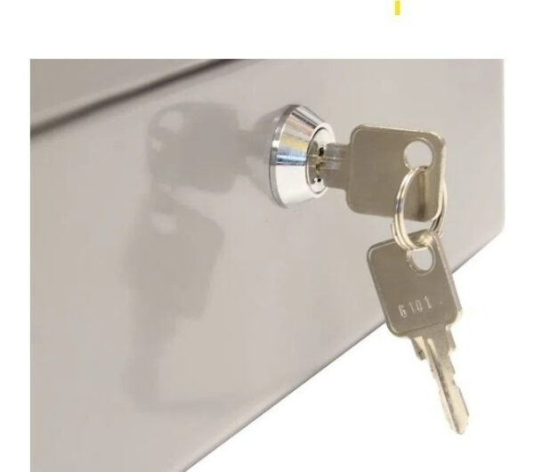 Caja Chica Metálica Seguridad Para Tu Dinero 30 X 24 X 9 Cm - Imagen 2