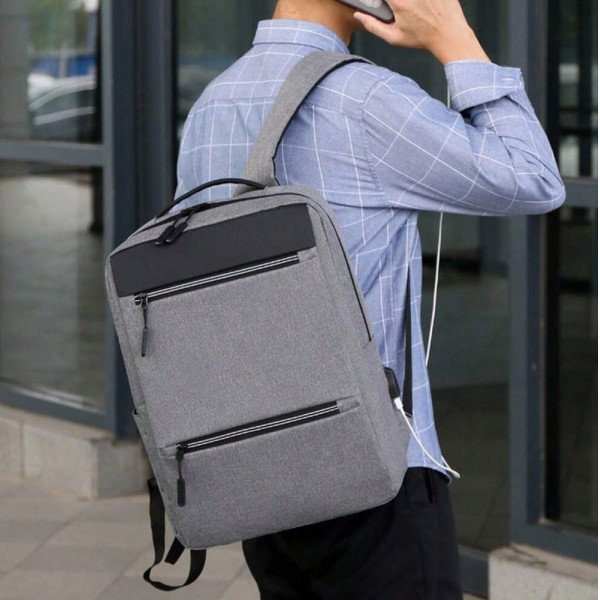 Bolso Mochila Morral Con Puerto Carga Usb Para Tablet Laptop - Imagen 5