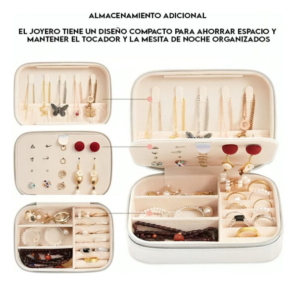 Joyero Portátil Prendas Joyas Mediano Organizador Bisutería - Imagen 12