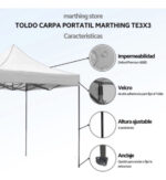 Toldo Plegable Lona Impermeable Carpa 2x2 Metros - Imagen 3