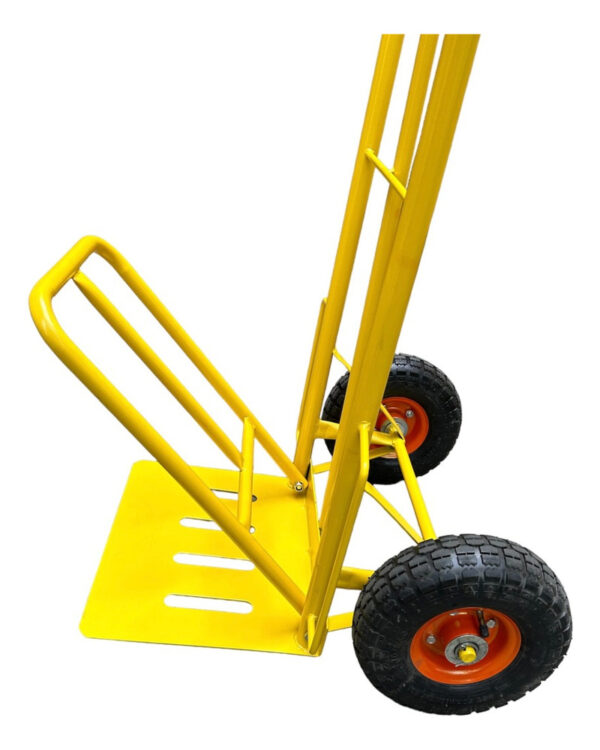 Carretilla Carrucha 2 Ruedas Macizas 10pLG Soporte De 180kg - Imagen 3