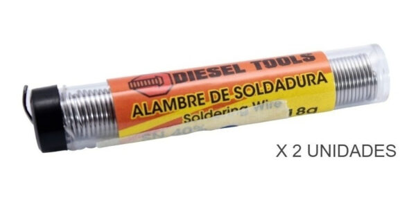 Estaño En Tubo Alambre Para Soldar 18g X 2 Unid - Imagen 1
