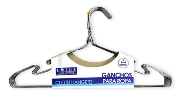Ganchos De Ropa Perchas Metálicas Con Agarre 10 Und. - Imagen 2