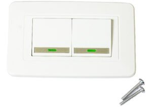 Apagador Interruptor Sencillo Moderno Blanco Botón Reflect. - Imagen 3