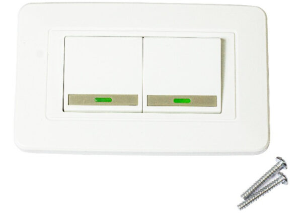 Apagador Interruptor Sencillo Moderno Blanco Botón Reflect. - Imagen 3