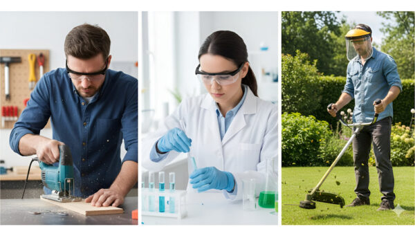 Lentes De Seguridad Protectores Transparentes Ajustables - Imagen 3