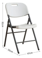 Silla Plegable Resistente Plegable Exterior Interior Eventos - Imagen 2