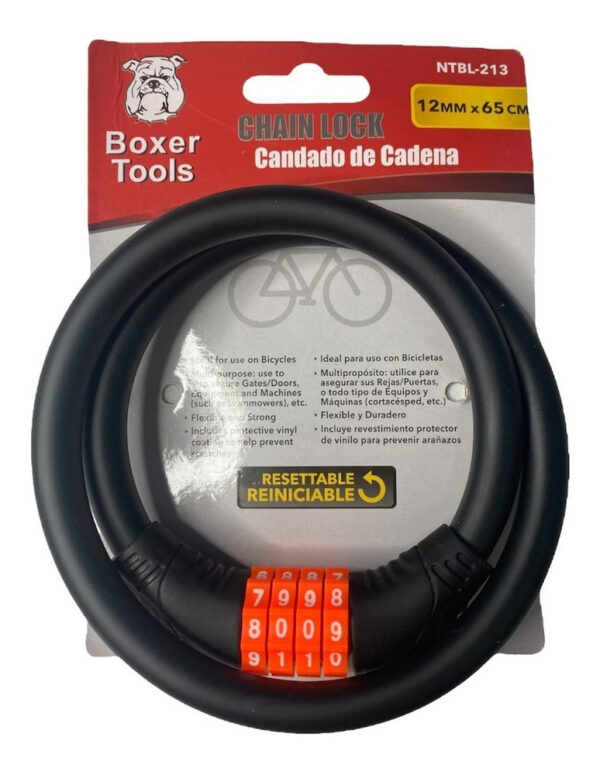 Candado Combinación Guaya Seguridad Moto Bicicleta Antirrobo - Imagen 3