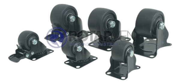Rueda Giratoria 2.5pLG Industrial Mueble Base Acero 200kg - Imagen 3