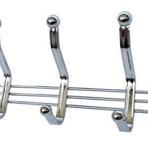 Perchero Metálico De Pared De Acero Inoxidable 5 Colgadores