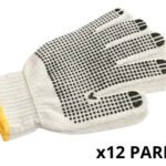 Guante Tela Pepita Doble Puntos Pvc X (12 Pares)