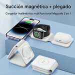 Cargador Múltiple iPhone Apple Watch AirPods 3 En 1 - Imagen 2