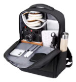 Bolso Mochila Morral Con Puerto Carga Usb Para Laptop Negro - Imagen 3