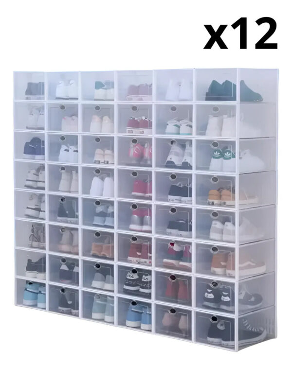 Caja Organizadora Apilable Plegabl Portátil Zapatos X12cajas - Imagen 1