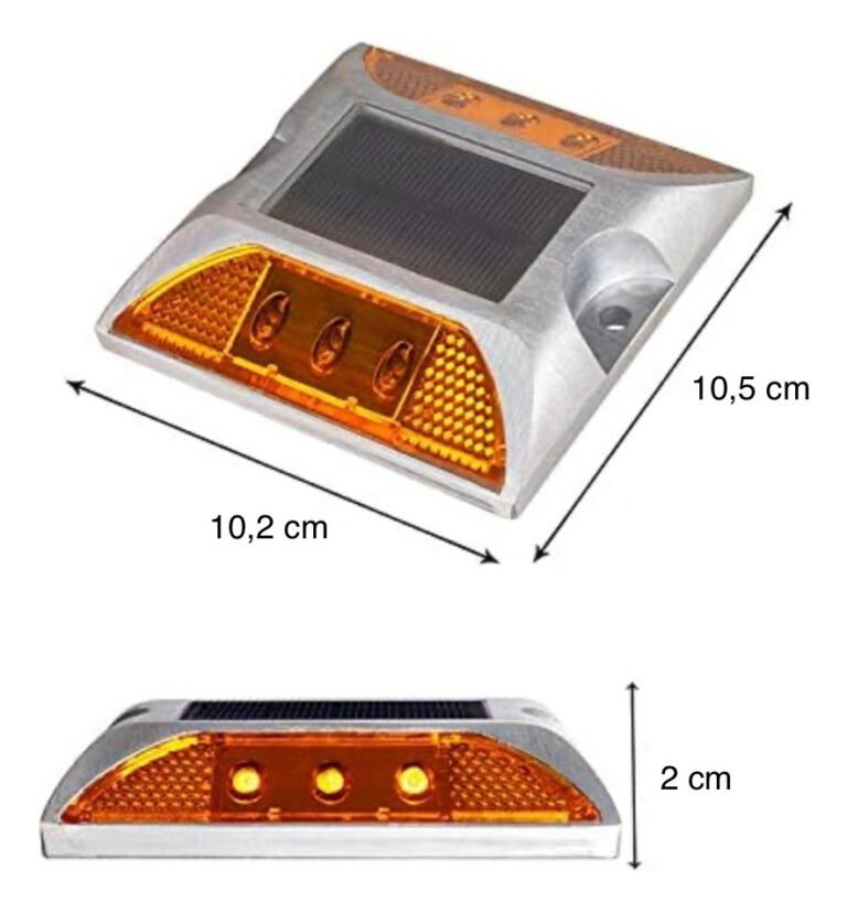 Ojos De Gato Tacha Víal Panel Solar Reflectivo Led - Imagen 3
