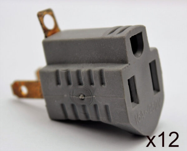 Adaptador Taladro 3 A 2 Pines Convertidor Enchufe 12unidades - Imagen 2
