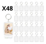 Llaveros Acrílicos Porta Fotos Rectangular Publicidad X 24u