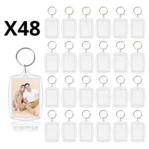 Llaveros Acrílicos Porta Fotos Rectangular Publicidad X 24u