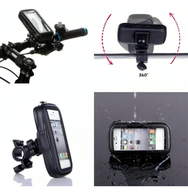 Base Soporte Teléfono Moto Bicicleta Porta Celular Protector - Imagen 4