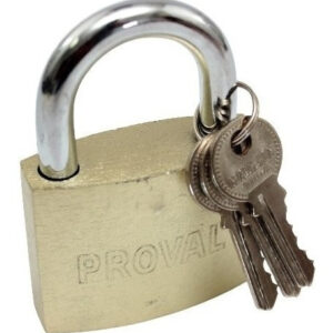 Candado De Laton  63 Mm Proval 3 Llaves