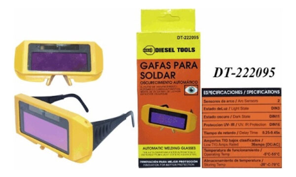 Lentes Para Soldar Gafas Oscurecimiento Automático Careta - Imagen 3