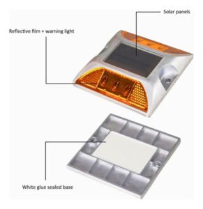 Ojos Gato Tacha Remate Reflectivo Led Vial Sin Panel Solar - Imagen 4