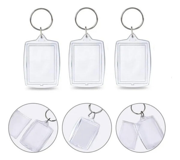 Llaveros Acrílicos Porta Fotos Rectangular Publicidad X 24u - Imagen 5