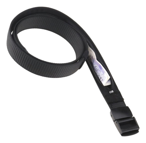 Cinturón Correa Táctico Hebilla Plástica Bolsillo Oculto - Imagen 1