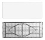 Mesa Rectangular Plegable Portátil Resistente 74x76x183 Cm - Imagen 3