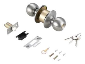 Cerradura Pomo De Puerta Acero Inox Metálica 3 Llaves Tipo A - Imagen 2