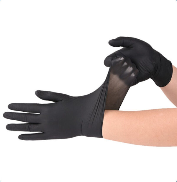 Guantes Nitrilo Negro Caja 100 Unidades Talla S M L - Imagen 4