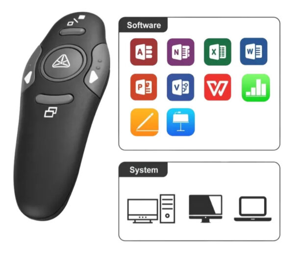 Presentador Diapositivas Láser Apuntador Bluetooth Puntero - Imagen 4