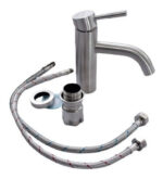 Griferia Grifo Llave Para Lavamano Monomando Acero